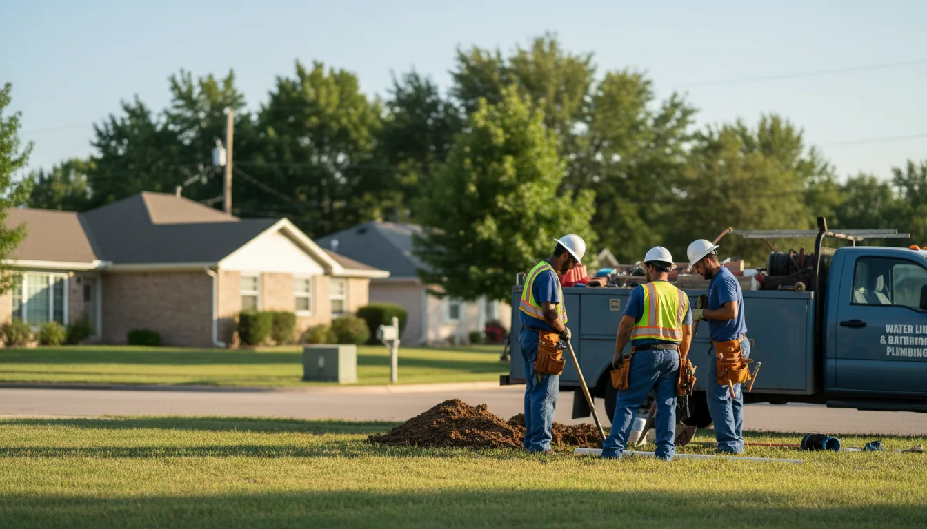 Residential water line and bathroom plumbing service in Hanska, MN